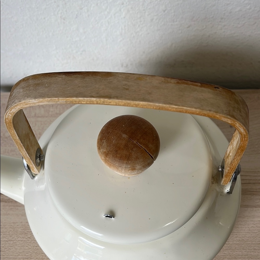 Floral Ceramic Teapot with Wooden Handle - Picture 6 of 13